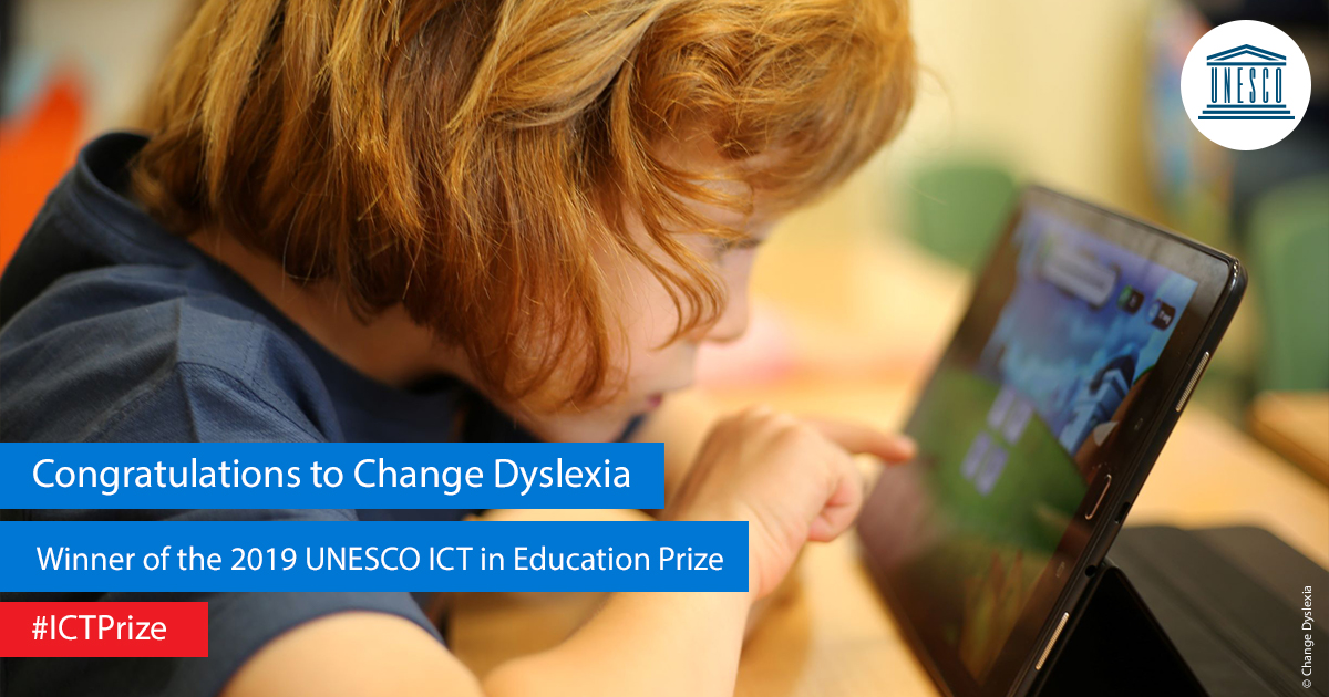 Change Dyslexia, Premio UNESCO para la utilización de la Inteligencia Artificial en Educación