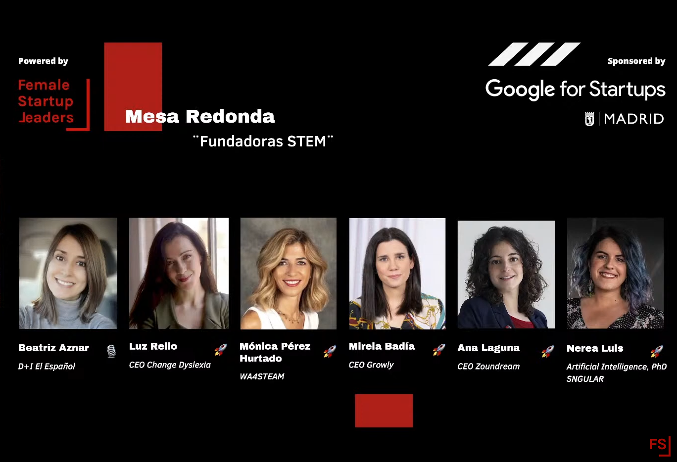 Luz Rello participa en la mesa redonda Fundadoras STEM del Female Founders Day