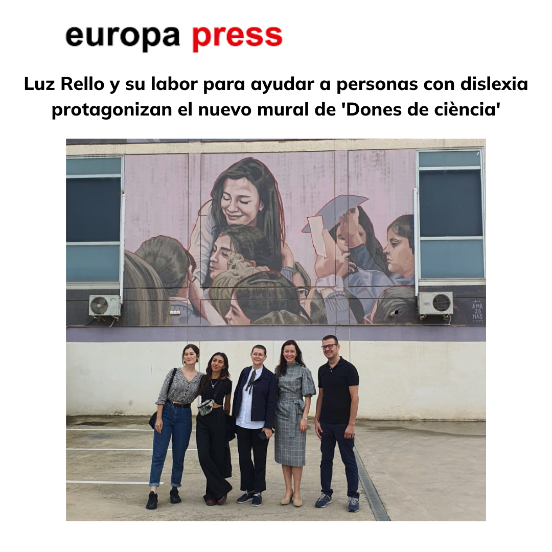 Noticia La Europa press Inauguración del mural de Luz Rello