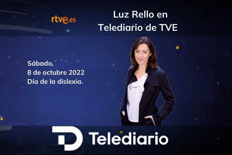 Día de la dislexia 2022, Luz Rello habla de dislexia en el Telediario de TVE